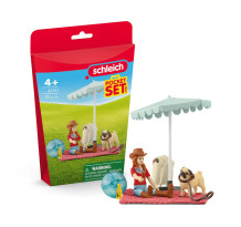 schleich ausflug zum badesee 42751 hannah si mops
