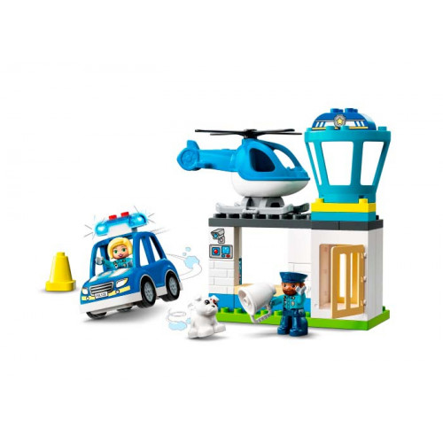 LEGO DUPLO - Sectie de politie si elicopter pentru salvare 10959, 40 piese