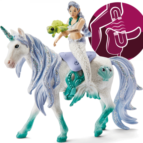Figurina sirena pe unicorn marin, Schleich 42509