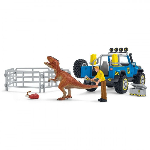 Autovehicul de teren cu adapost pentru dinozauri, set figurine Schleich 41464
