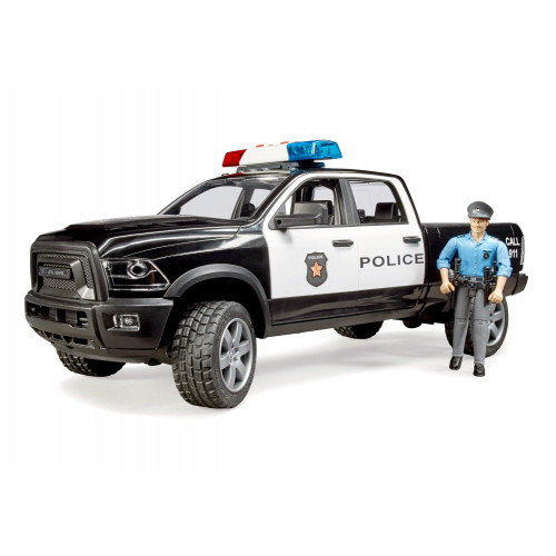 Masina de politie RAM 2500 Pickup cu figurina politist, Brduer 02505