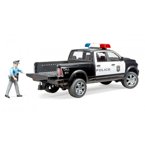 Masina de politie RAM 2500 Pickup cu figurina politist, Brduer 02505