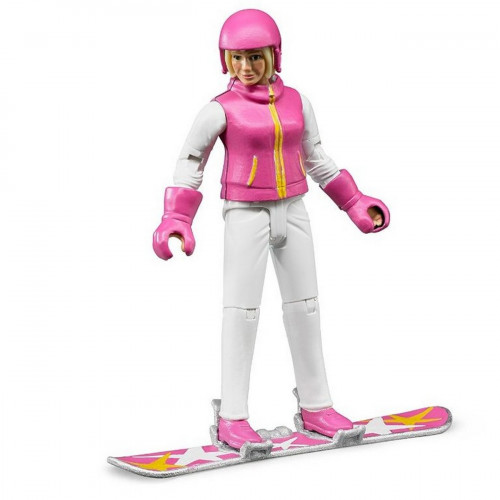 Figurina femeie cu snowboard, Bruder 60420
