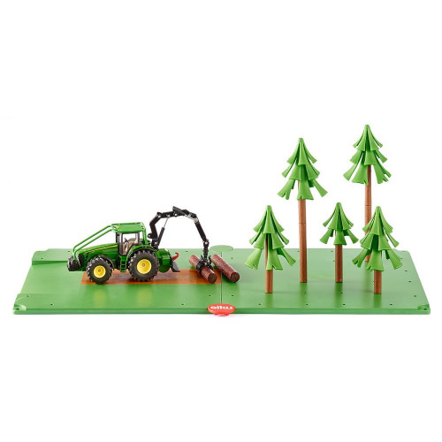 Set forestier cu tractor John Deere, Siku World 5605