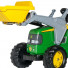 023110 - Tractor cu pedale Rolly Toys, John Deere cu incarcator frontal si remorca