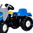 Tractor cu pedale Rolly Toys, New Holland T7040 cu incarcator frontal si remorca
