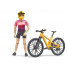 Figurina ciclista cu bicicleta de munte, Bruder 63111