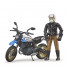 Motocicleta Ducati Desert Sled cu figurina motociclist, Bruder 63051