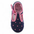 Pantofi fetite, din material textil, bleumarin cu motive stelute REB5008