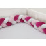 Protectie laterala patut Scamp, impletita, 210 cm, alb-roz-fucsia