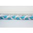 Protectie laterala patut Scamp, impletita, 210 cm, alb-albastru