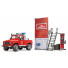 Sectie de pompieri cu Land Rover Defender si pompier, Bruder 62701