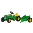 Tractor cu pedale si remorca Rolly Toys 012190, RollyKid John Deere