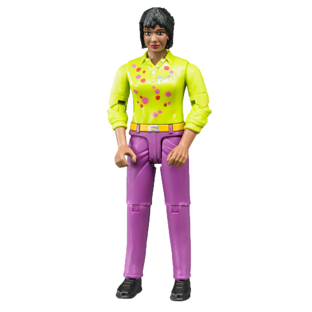 Figurina femeie cu jeans violet, bworld Bruder