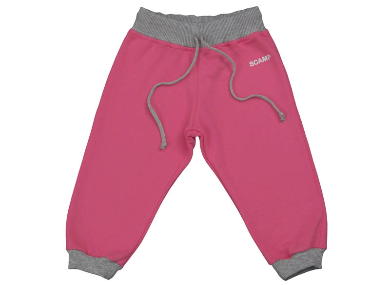 Pantaloni jogging copii DAN roz fucsia-gri