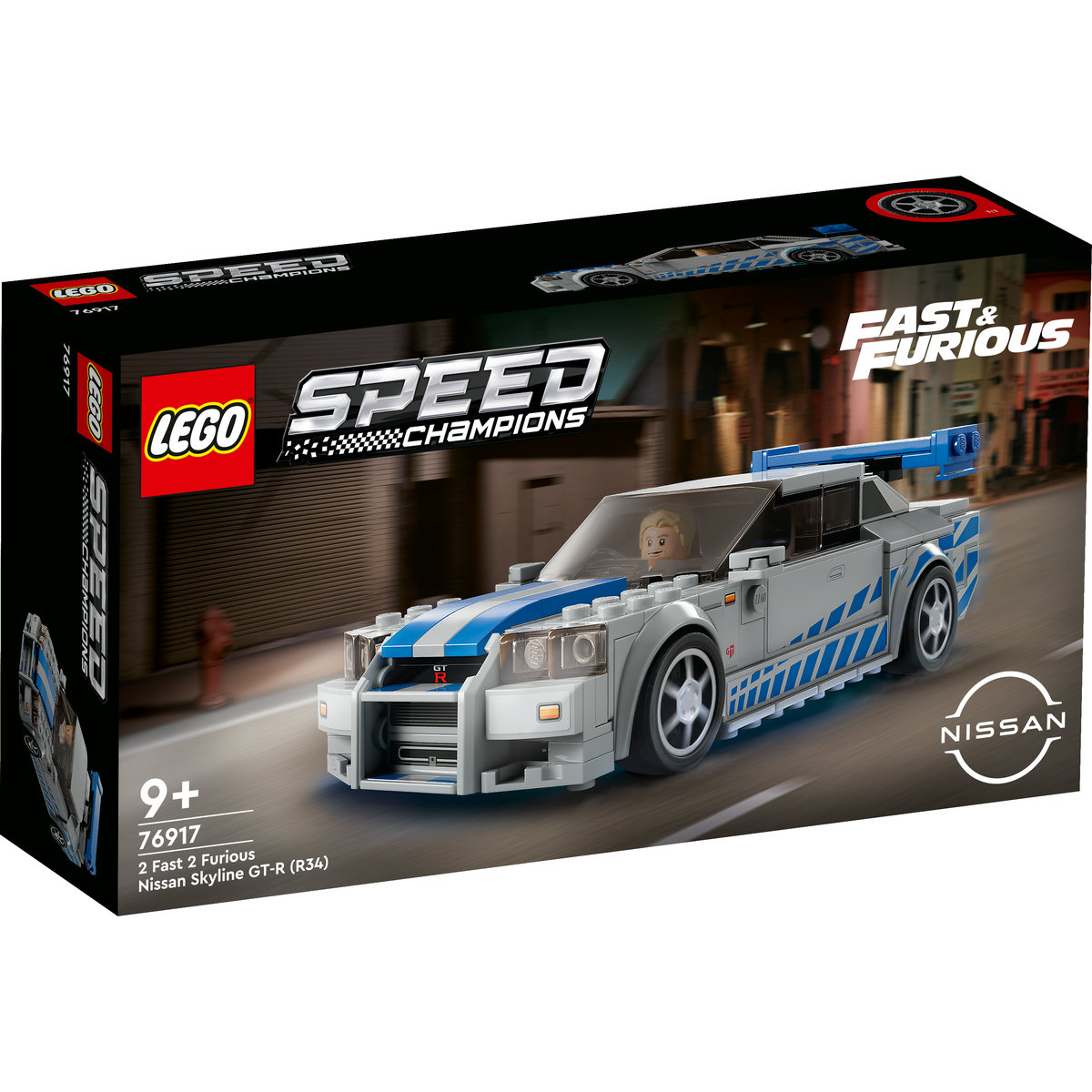 LEGO(R) Speed Champions - Nissan Skyline GT-R (R34) Mai furios, mai iute 76917, 319 piese