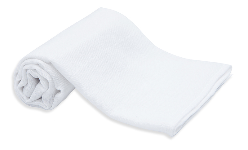 Set scutece din material textil, alb, 70x70 cm, 3 buc