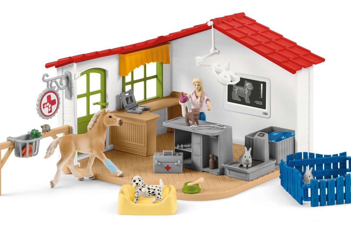 Set figurine Schleich 42502, Cabinet veterinar cu animale de companie