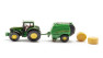 Tractor John Deere cu presa de balotat, Siku 1665